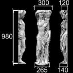 Кариатида из гипса 980 мм