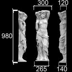 Кариатида из гипса 980 мм